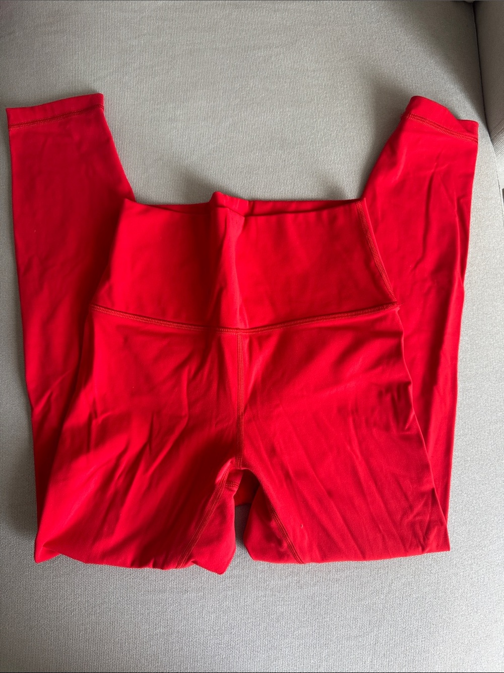 High-Waist Red Performance Leggings
